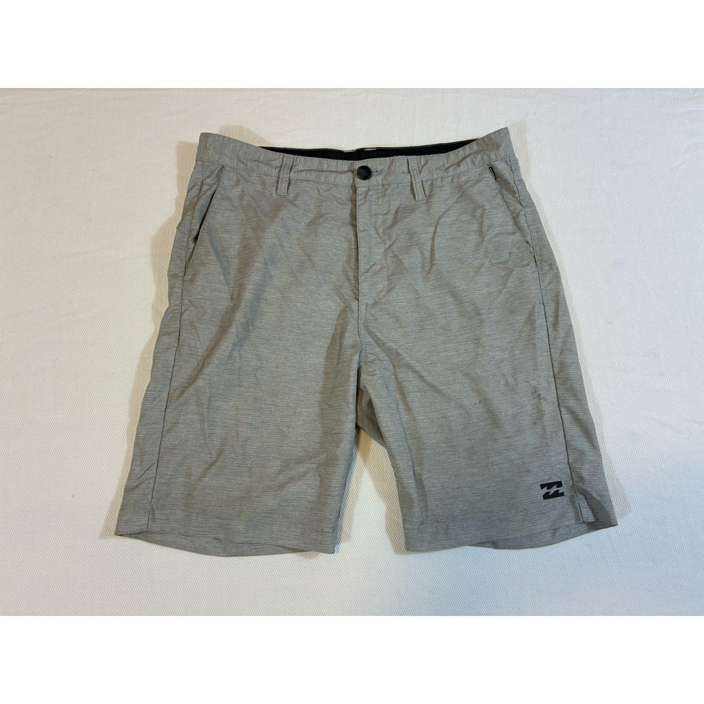 Billabong Crossfire Submersible Mens 31 Gray Hybrid Shorts Chino Walk Board